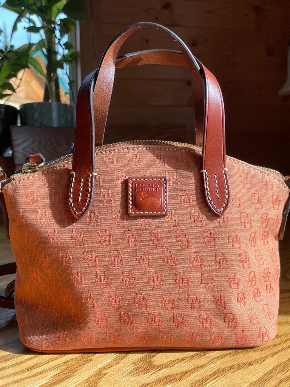 NWT - Dooney & Bourke Ruby Satchel/Crossbody - Monogram Pumpkin